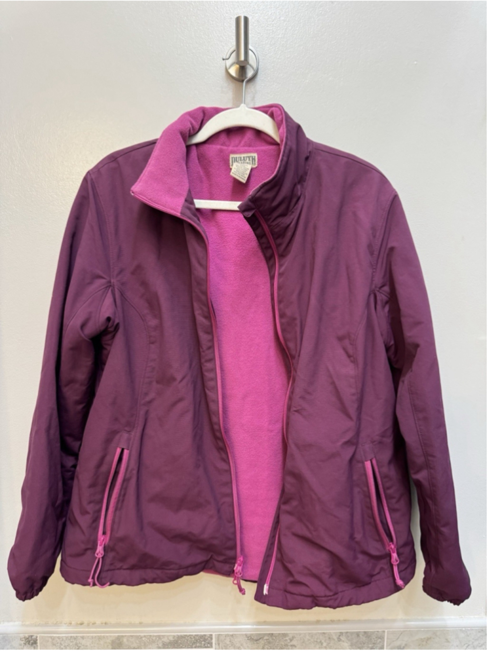 Duluth Women’s Large 3M Thinsulate Fleece Line Jacket Purple Berry Coat Chore